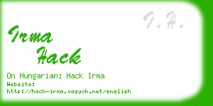 irma hack business card